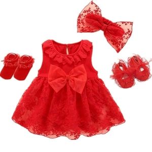 Baby Girl Red Party Dress